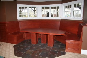 Table and storage benches   